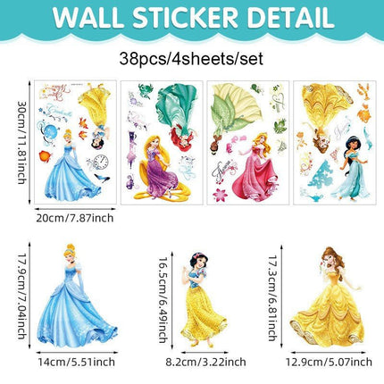 Princess Wall Stickers – Girls Bedroom Fairytale Room Decor Decals - Go2buy Australia