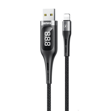 Product Title REMAX RC - 096i 2.1A USB to Lightning (iPhone) Leader Series Intelligent Digital Display Braided Fast Charging Cable - Go2buy Australia