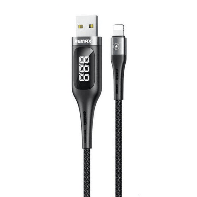 Product Title REMAX RC - 096i 2.1A USB to Lightning (iPhone) Leader Series Intelligent Digital Display Braided Fast Charging Cable - Go2buy Australia