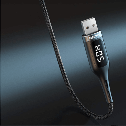 Product Title REMAX RC - 096i 2.1A USB to Lightning (iPhone) Leader Series Intelligent Digital Display Braided Fast Charging Cable - Go2buy Australia