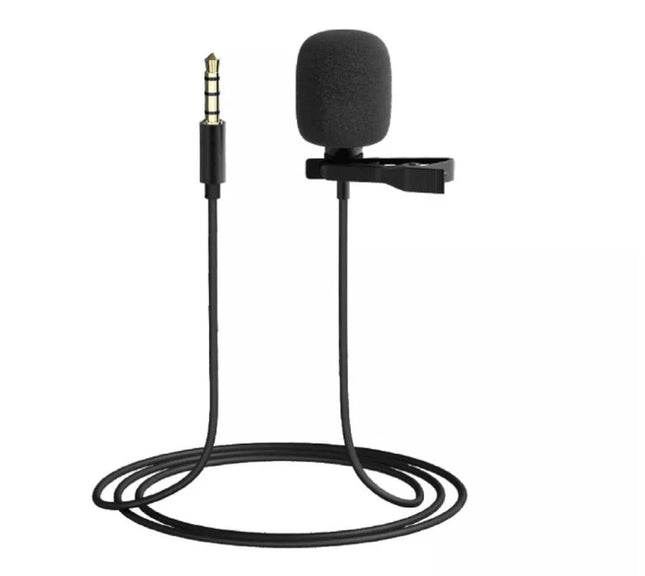 Remax K06 Micro Pro Series Clip - On Lavalier Microphone - 3.5mm Plug & Play - Black - Go2buy Australia