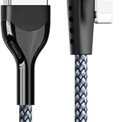 Remax RC - 177i Heymanba II 180° Elbow 8 - Pin (iPhone) Gaming Charging Cable - Silver - Go2buy Australia