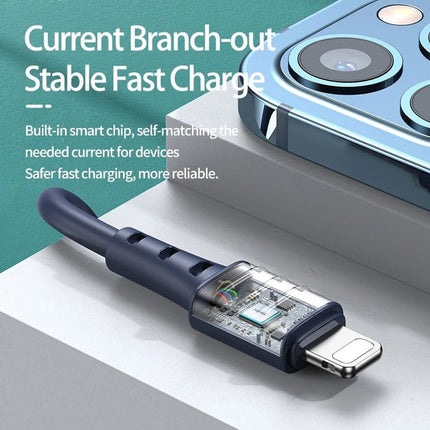 Remax RC - 179i Zeron Series USB to Lightning Fast Charging Cable - 1M - Blue - Go2buy Australia