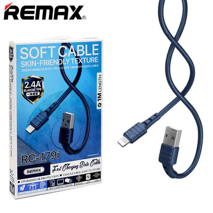 Remax RC - 179i Zeron Series USB to Lightning Fast Charging Cable - 1M - Blue - Go2buy Australia