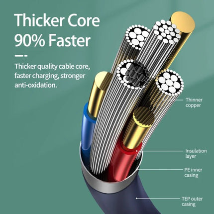 Remax RC - 179i Zeron Series USB to Lightning Fast Charging Cable - 1M - Blue - Go2buy Australia