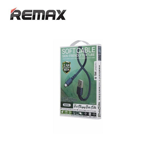 Remax RC - 179m Zeron Series 2.4A Micro USB Fast Charging Data Cable - Blue - Go2buy Australia