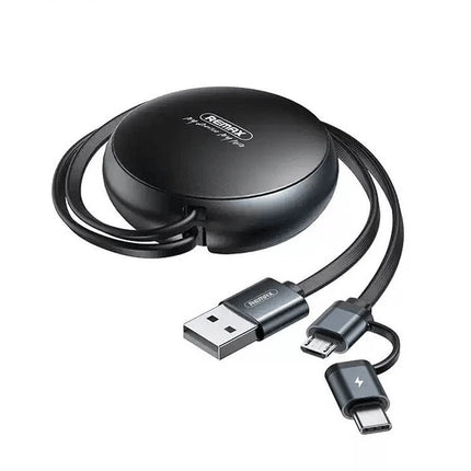 Remax RC - 182a Creation Series 2 - in - 1 Retractable Type - C and Micro USB Charging Cable - 2A - Go2buy Australia