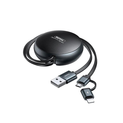Remax RC - 182i Creation Series 2 - in - 1 Retractable Charging Cable for iPhone (Lightning) and Micro USB - 2A Fast Charge - Go2buy Australia
