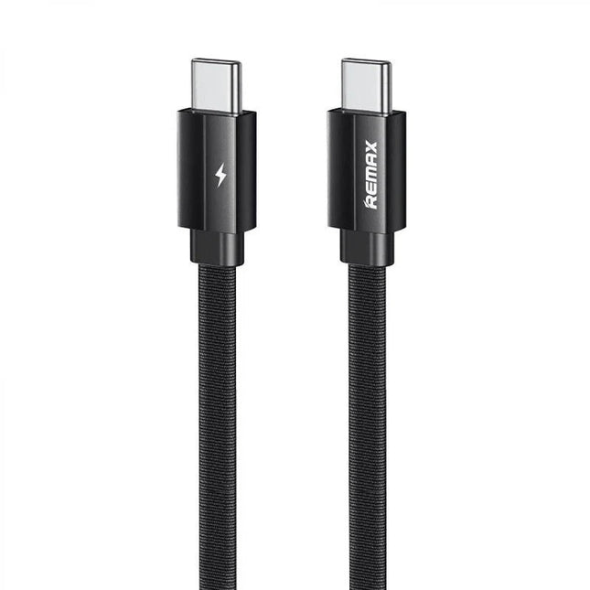 Remax RC - 196c 100W USB - C to USB - C Fast Charging & Data Cable, Tinned Copper Core - Black - Go2buy Australia