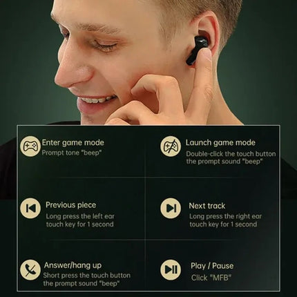 Remax TWS - 30 True Wireless Gaming Earbuds - Bluetooth 5.0 Low Latency - Black - Go2buy Australia