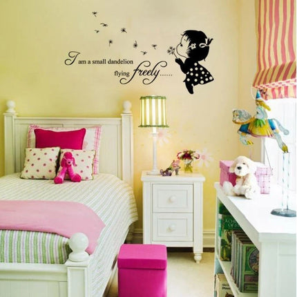 Dandelion Girl Removable Wall Sticker – Kids Room Wall Decal