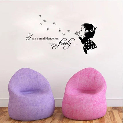 Dandelion Girl Removable Wall Sticker – Kids Room Wall Decal