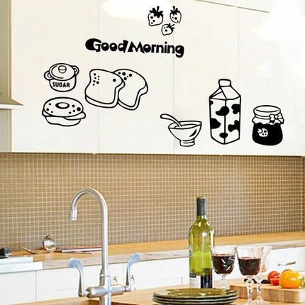 Good Morning Breakfast Removable Wall Sticker – Kitchen Wall Decal