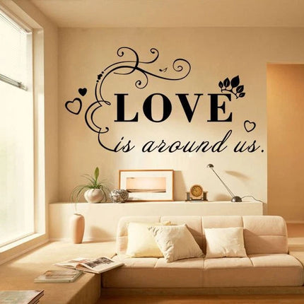 Love Is Around Us Removable Wall Sticker – Love Quote Wall Decal