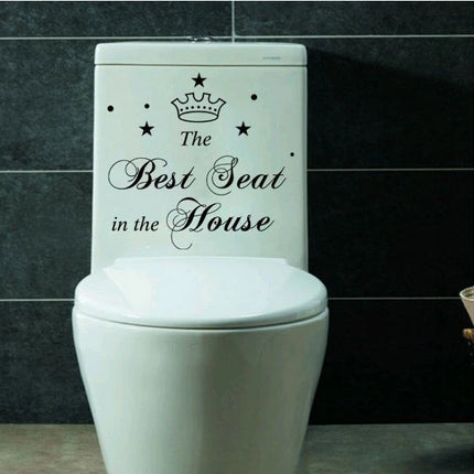 The Best Seat in the House Toilet Sticker – Funny Bathroom Decal