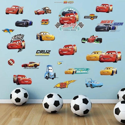 Racing Car Removable Wall Sticker – Kids Room Cartoon Car Decal