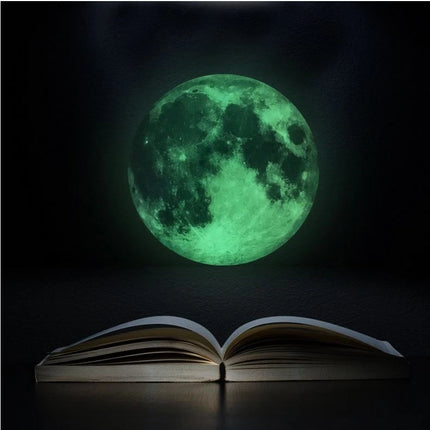 Glow in the Dark Moon Wall Sticker – 30 × 30cm