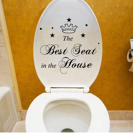 The Best Seat in the House Toilet Sticker – Funny Bathroom Decal