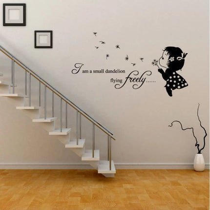 Dandelion Girl Removable Wall Sticker – Kids Room Wall Decal