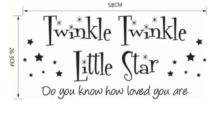 Twinkle Twinkle Little Star Kids Bedroom Wall Sticker