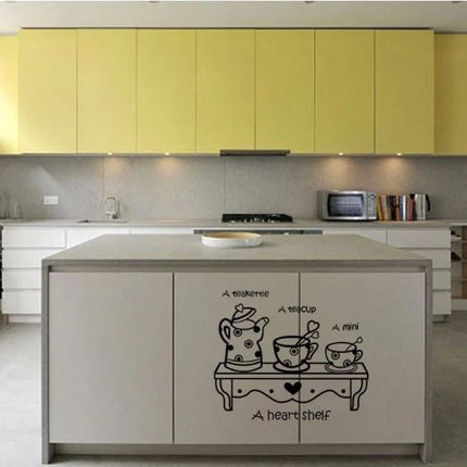 Teapot & Teacup Removable Wall Sticker – Kitchen Wall Decal