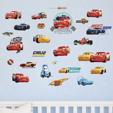 Racing Car Removable Wall Sticker – Kids Room Cartoon Car Decal