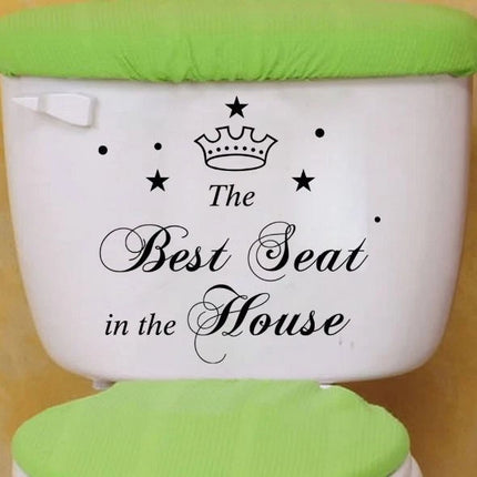 The Best Seat in the House Toilet Sticker – Funny Bathroom Decal