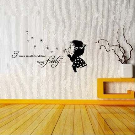 Dandelion Girl Removable Wall Sticker – Kids Room Wall Decal
