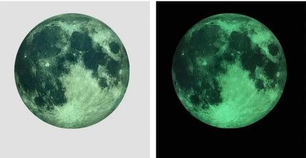 Glow in the Dark Moon Wall Sticker – 30 × 30cm