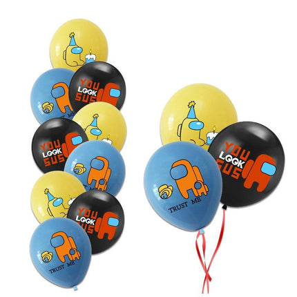 Set of Among Us Game Kids Birthday Party Supplies Balloons Banner Cupcake Topper - Go2buy Australia