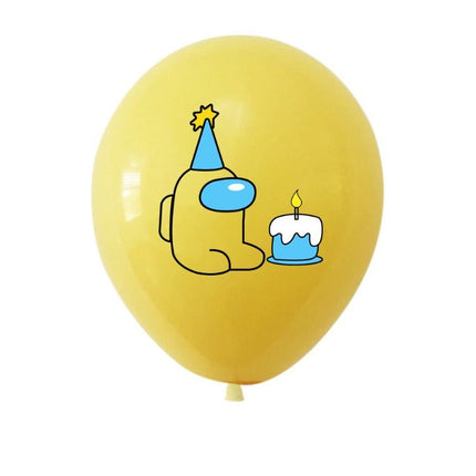 12 Pack Among Us Space Game Birthday Balloons – 12 Inch