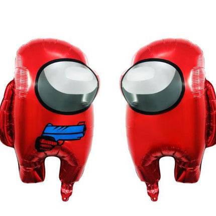 5PCS Among Us Space Game Birthday Foil Balloon Set