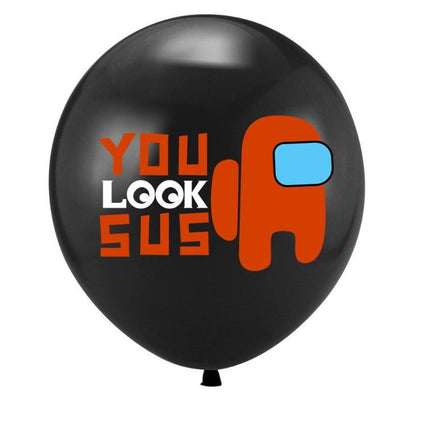 12 Pack Among Us Space Game Birthday Balloons – 12 Inch