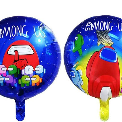 5PCS Among Us Space Game Birthday Foil Balloon Set