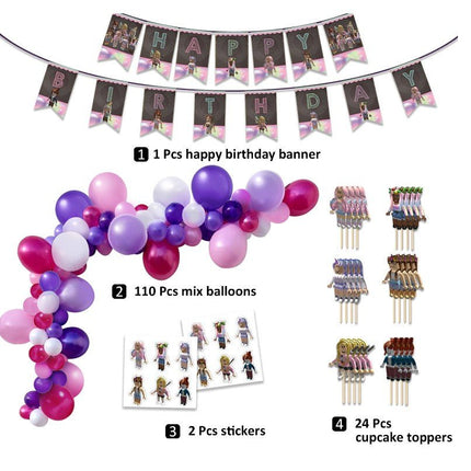 Set Of Game Roblox Party Supplies Banner Plates Balloons Birthday Decoration - Go2buy Australia