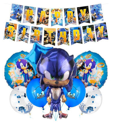 Sonic the Hedgehog Birthday Balloon Set Kids Party Decorations - Go2buy Australia