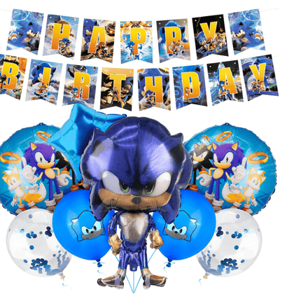 Sonic the Hedgehog Birthday Balloon Set Kids Party Decorations - Go2buy Australia