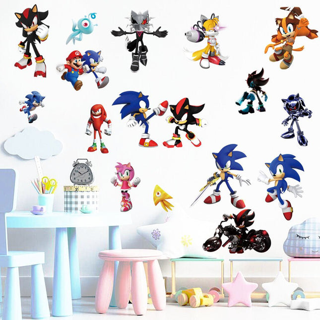Sonic the Hedgehog Wall Sticker Removable Vinyl Wall Decal for Kids Bedroom & Playroom - Go2buy Australia
