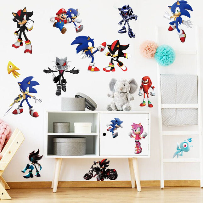 Sonic the Hedgehog Wall Sticker Removable Vinyl Wall Decal for Kids Bedroom & Playroom - Go2buy Australia