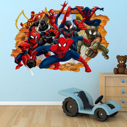 Spiderman Team 3D Wall Sticker Removable Vinyl Decal for Kids Room - Go2buy Australia