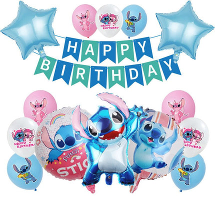 Stitch and Angel Birthday Party Balloon Decoration Set - Complete Lilo & Stitch Party Supplies Kit - Go2buy Australia