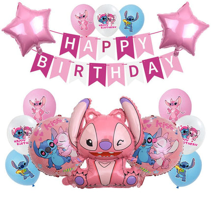 Stitch and Angel Birthday Party Balloon Decoration Set - Complete Lilo & Stitch Party Supplies Kit - Go2buy Australia