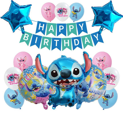 Stitch and Angel Birthday Party Balloon Decoration Set - Complete Lilo & Stitch Party Supplies Kit - Go2buy Australia