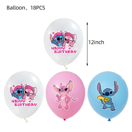 Stitch and Angel Birthday Party Balloon Decoration Set - Complete Lilo & Stitch Party Supplies Kit - Go2buy Australia