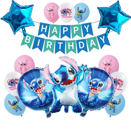 Stitch and Angel Birthday Party Balloon Decoration Set - Complete Lilo & Stitch Party Supplies Kit - Go2buy Australia