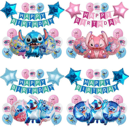 Stitch and Angel Birthday Party Balloon Decoration Set - Complete Lilo & Stitch Party Supplies Kit - Go2buy Australia