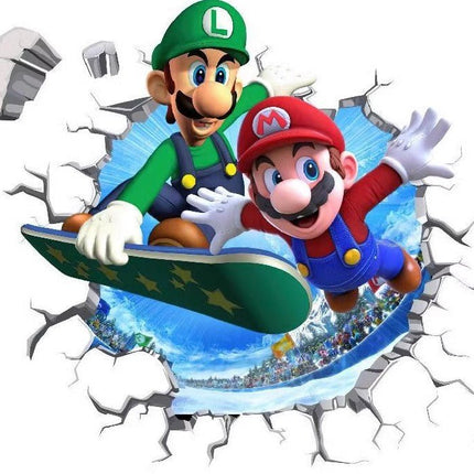 Super Mario and Luigi Removable 3D Wall Stickers for Kids Room - Go2buy Australia