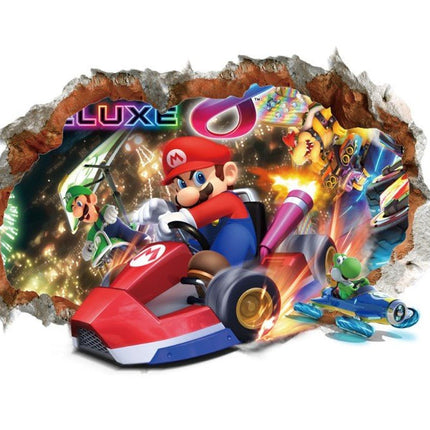 Super Mario Kart Removable 3D Wall Stickers for Kids Room - Go2buy Australia