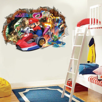 Super Mario Kart Removable 3D Wall Stickers for Kids Room - Go2buy Australia