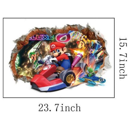 Super Mario Kart Removable 3D Wall Stickers for Kids Room - Go2buy Australia
